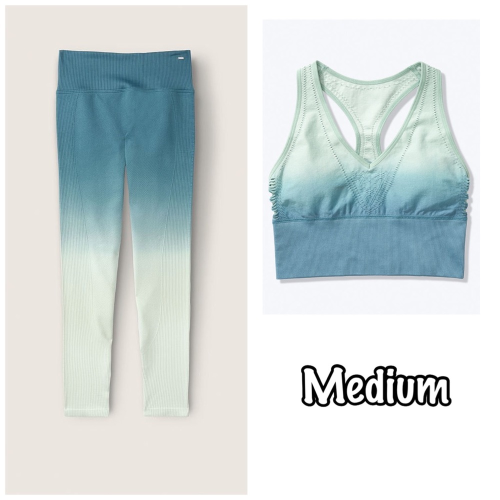 Gradient Blue and White Women's Activewear Set
